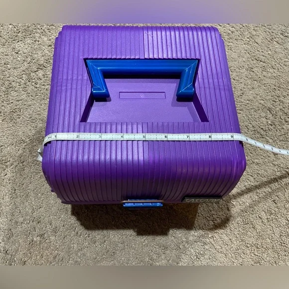 Vintage SASSABY MAKEUP CARRYING CASE Organizer Purple Model 102 Made In USA - Picture 11 of 15